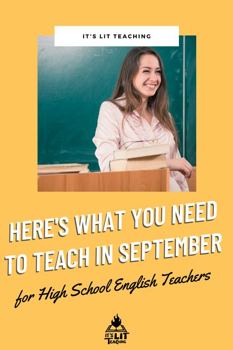 Not sure what to teach yoru high school English this September? These September teaching ideas are perfect for starting the school yar and setting your students up for success. Click here and finish your lesson plans today! #itslitteaching #highschoolenglish #secondaryela #backtoschool Ela Lesson Plans, Teaching Secondary, Teaching High School English, Teaching Essentials, Secondary English, Secondary Ela, English Teachers, Language Arts Classroom, High School Ela