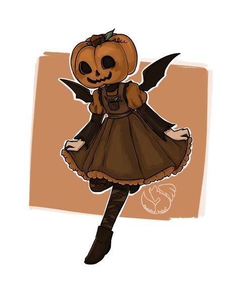 Pumpkin Oc Drawing, Things To Draw On A Pumpkin, Halloween Costume Drawing Reference, Pumpkin Head Cosplay, Pumpkin Head Illustration, Cute Halloween Characters Drawings, Headless Character Design, Cute Ghost Drawings Aesthetic, Halloween Ych Base