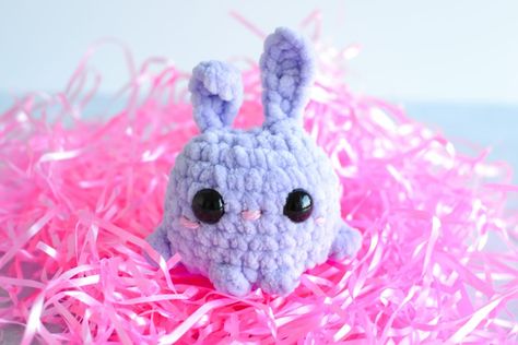 Pocket Bunny Crochet Pattern by Yarn Society Pocket Bunny Free Crochet Pattern, No Sew Bunny Crochet Pattern, Bunny Crochet Pattern, Pocket Pal, Bunny Crochet, Chenille Yarn, Crochet Things, Bobble Stitch, Single Crochet Stitch