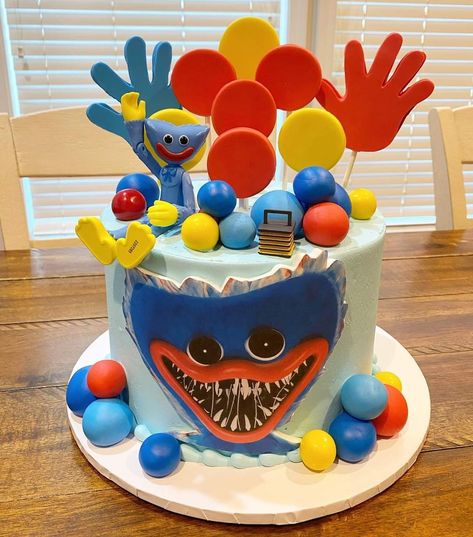 Poppys Playtime Birthday, Poppy Playtime Cake Ideas, Poppy Playtime Party, Poppy Playtime Birthday Party, Poppy Playtime Cake, Poppy Videos, Baking Storage, Sonic Cake, Birthday Door