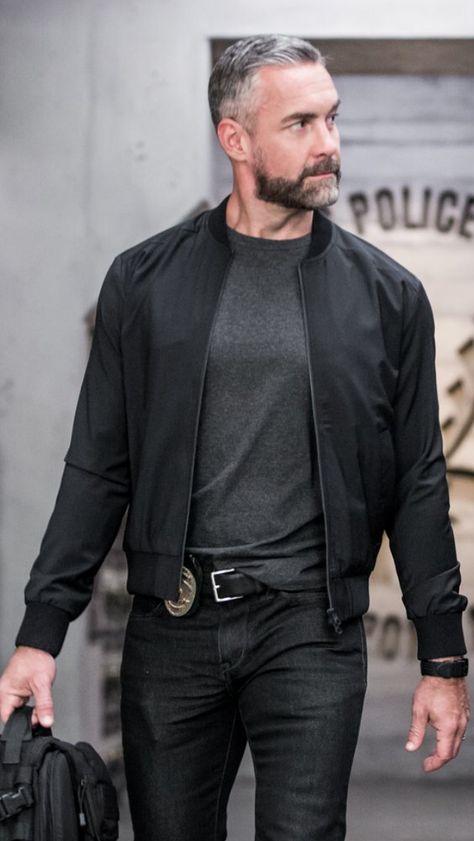 Deacon Swat, Deacon Kay, Bad Boy Outfits, Jay Harrington, Grey Hair Men, Hot Army Men, Handsome Older Men, Dad Fashion, Mens Fashion Rugged