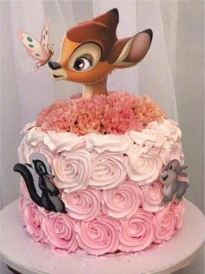 Bambi Baby Shower Cake, Bambi Invitation, Bambi Cake, Bambi Party, Bambi Birthday, Bambi Baby, Smash Cake Topper, 1st Birthday Party For Girls