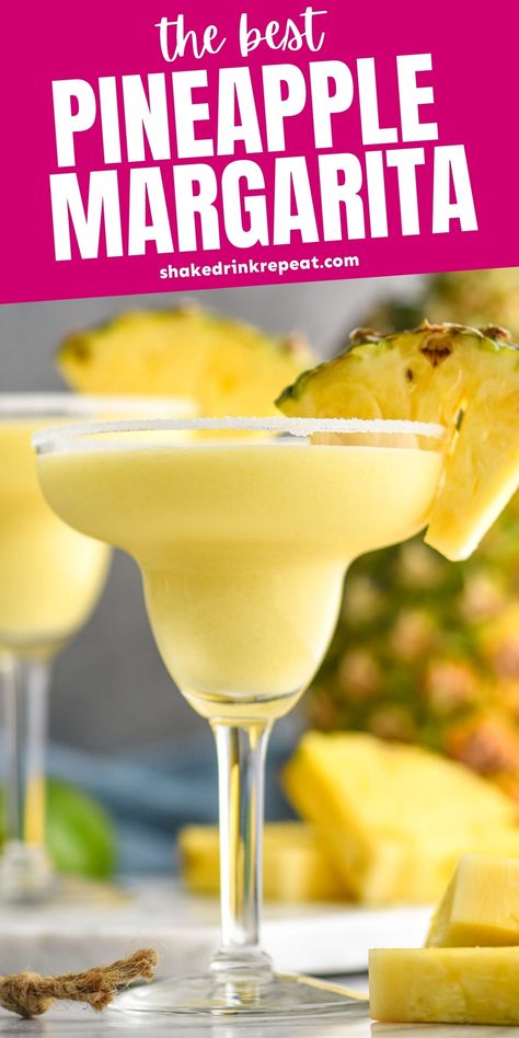 Pineapple Tequila, Lime Juice Margarita, Pineapple Margarita Recipe, Fruit Margarita, Progressive Dinner, Pineapple Margarita, Fantastic Recipes, Homemade Cocktails, Drink Mixes