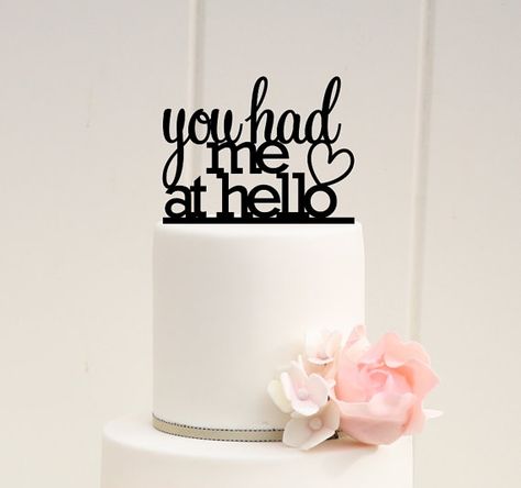 You Had Me At Hello Wedding Cake Topper - Custom Cake Topper Snowflake Wedding Cake, Lobster Wedding, Lobster Cake, You're My Lobster, Bridal Shower Cake Topper, My Lobster, Butterfly Cake Topper, Snowflake Wedding, Handmade Cake Topper