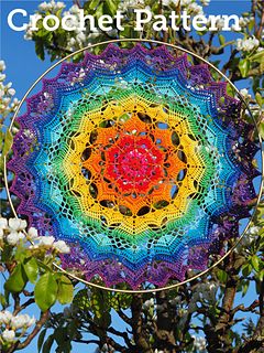 Ravelry: Designs by Renata Saj Mandala Crochet Pattern, Chakra Mandala, Mandala Crochet, Mandala Throw, Crochet Pattern Instructions, Crochet Mandala Pattern, Ghibli Art, Mandala Stones, Crochet Mandala