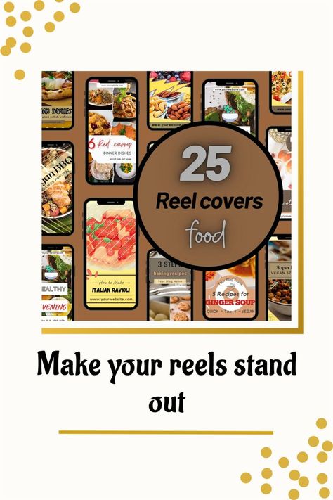 Make your reels stand out ----- Instant Download!----- Customizable Canva Templates ---work on mobile & website - you can also change the images, background, colors, fonts, texts, etc ------Perfect for food bloggers, restaurant instagram marketing or restaurant chefs ------WHAT'S INCLUDED: -------25 x Editable Food Theme Instagram Reels Video templates ------- Food reals ideas | Baking Instagram Content | Animated Instagram Reels | Restaurant Food Instagram, Baking Instagram, Food Instagram Story, Instagram Reels Video, Food Reels, Canva Video, Template Restaurant, Template Food, Blog Names