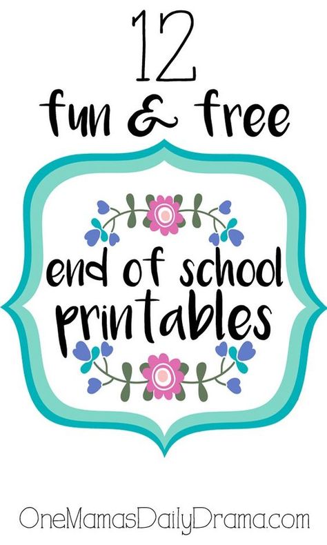 12 fun & free end of school printables | Say goodbye to teachers/friends and welcome summer! Goodbye To Teacher From Students, End Of School Year Gifts For Students Free Printable, End Of The Year Free Printables, Free End Of School Year Printables, Goodbye Elementary Hello Middle School, Quotes For Last Day Of School, Last Week Of School Quotes, End Of Year Quotes For Students, Last Day Of School Quotes Student