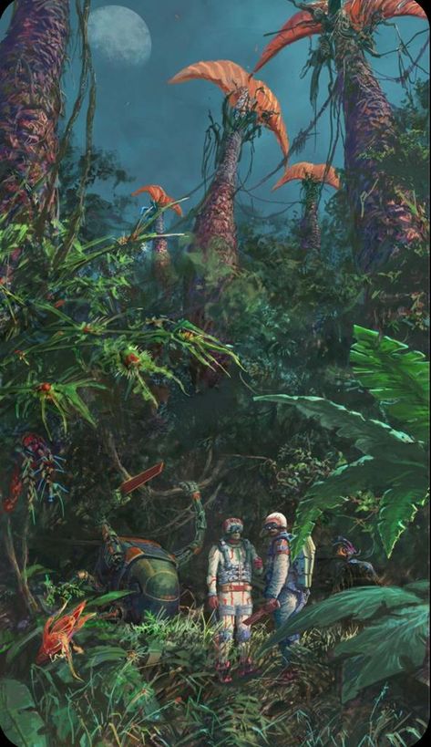 Jungle Aesthetic Wallpaper, Urban Jungle Aesthetic, Lyric Inspiration, Anime Jungle, Jungle Aesthetic, Alien Planets, Artwork Aesthetic, Alien Plants, Amazon Jungle