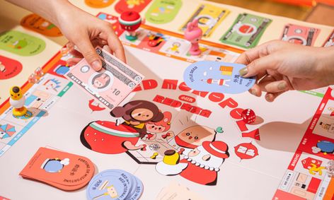 Chinese New Year Gift, Chinese New Year Gifts, Monopoly Game, Board Game Design, Red Packet, Gift Box Design, 카드 디자인, Up Book, Fun Illustration