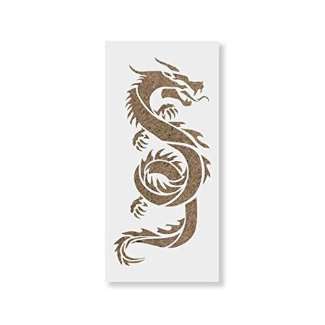 Dragon Stencil, Spray Paint Stencils, Cool Stencils, Dragon Chino, Chinese Decor, Leaf Stencil, Drawing Stencils, Large Stencils, Stencil Crafts