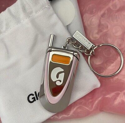 Brand New GLOSSIER LA Keychain FlipPhone StoreExclusive Only/Will Ship Worldwide  | eBay Glossier Flip Phone Keychain, Car Keychain Accessories, Car Key Keychain, Carabeaner Keychain, Glossier Merch, Glossier Keychain, Perfume Keychain, Supreme Keychain, Cute Keychain Aesthetic