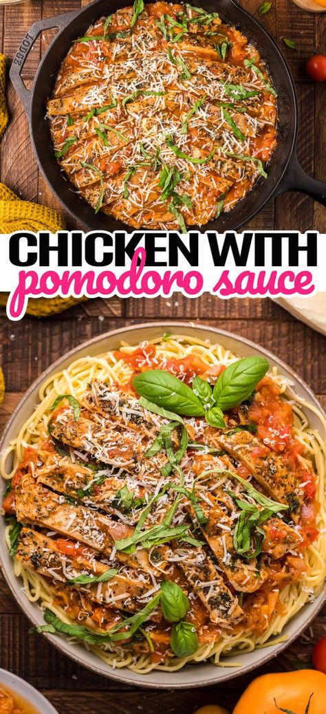 Chicken Pomodoro, Easy Italian Dinner, Pomodoro Recipe, Pomodoro Sauce, Pasta Tomato, Pasta Pomodoro, Parmesan Chicken, Italian Dinner, Easy Italian