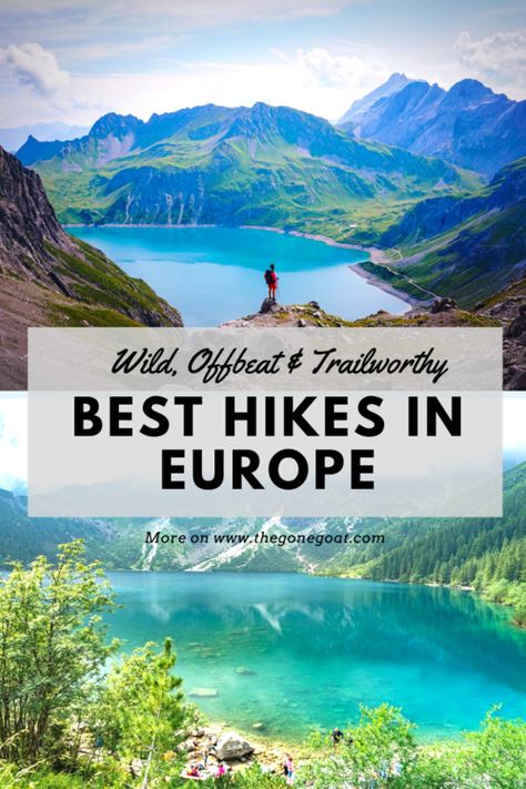 The best hikes in Europe are not just ordinary hiking, rather trails that are wild, off-beat and trail-worthy in a part of world that is home to some of the best walking trails. Explore Europe's best hikes through these offbeat trails. #hikes #outdoors #trekking #europe #treksineurope #besttreksineurope Unique Destinations, Hiking Europe, Festival Camping, Beautiful Hikes, Hiking Destinations, Hiking Tips, The Alps, Walking Trails, Europe Travel Tips