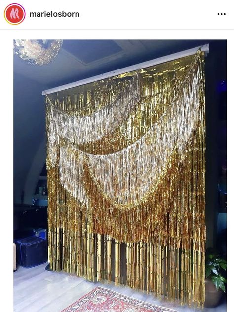 Party Rooms, Studio 54 Party, Book Of Love, Disco Party Decorations, 50th Birthday Decorations, Disco Theme, Fringe Backdrops, Golden Birthday, Nye Party