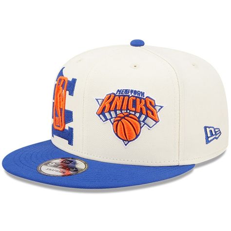 New York Knicks Logo, Nba Caps, Blue New York, Hat Cream, Blue Color Combinations, Nba New York, Nba Hats, Nba Logo, Men Cream