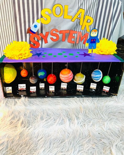 Our Solar System Project, Diy School Project Ideas Creative, Paper House Diy, Science Exhibition Projects, Solar System Projects For Kids, Solar System Unit, Social Science Project, School Science Projects, Solar System Projects