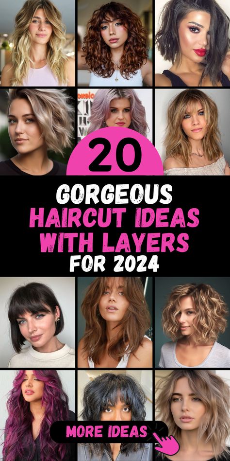 Unleash your inner stylist and embark on a journey of self-expression with our diverse collection of haircut ideas showcasing layers for 2024. Regardless of whether you are flaunting long, luxurious locks, sporting chic and elegant medium-length hair, or embracing the boldness of short hair, layers can introduce sophistication and flair to your look. Haircut Ideas With Layers, Long Length Haircuts, Spring Haircuts, Medium Hair Styles For Women, Womens Haircuts Medium, Layered Haircuts For Medium Hair, Medium Length Hair With Layers, Haircuts For Medium Hair, Medium Hair Cuts