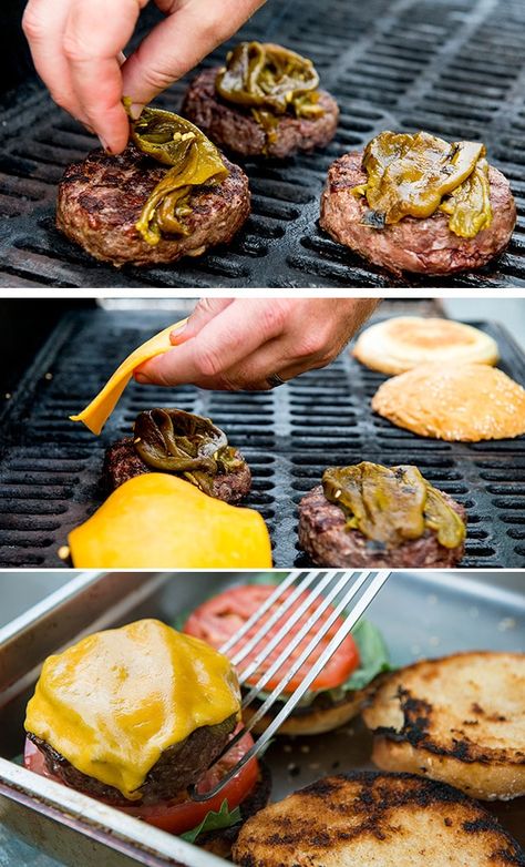 elk burgers Elk Burger Recipes, Elk Burgers, Elk Burger, Elk Meat Recipes, Summer Barbecue Food, Elk Recipes, Best Cooking Oil, Game Meat, Cheese And Tomato