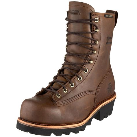 Chippewa Men's 8' Lace-To-Toe WP Steel Toe Insulator Logger -- Wow! I love this. Check it out now! : Boots for men Chippewa Boots, Industrial Boots, Logger Boots, Shop Boots Online, Shoe Making, Ecco Shoes, Safety Boots, Work Safety, Safety Shoes