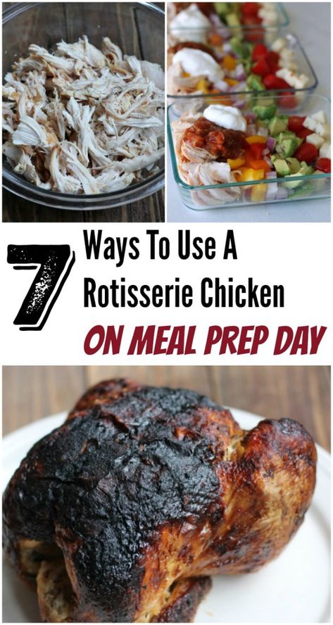 Rotisserie Chicken Uses, Gf Salads, Make Shredded Chicken, Dieting Tips, Revenge Body, Freezer Recipes, Chicken Lunch, Meal Kits, Crockpot Recipe