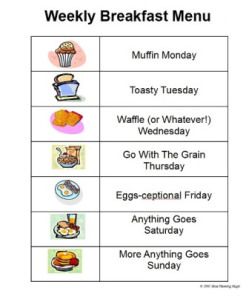 Weekly Breakfast Menu Daycare Breakfast Menu Ideas, Weekly Breakfast Menu Ideas, Diy Starbucks Drink, Butterbeer Latte, Toddler Menu, Drink Breakfast, Clean Eating Kids, Diy Starbucks, Daycare Menu