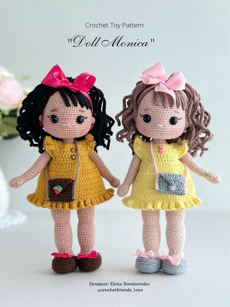 Pattern Doll, Crochet Dolls Free Patterns, Pola Amigurumi, Crochet Lessons, Stitch Marker, Crochet Doll Pattern, Crochet Toys Patterns, Crochet Basics, Knitted Toys