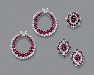 David Morris, Cabochon Ruby, Tiaras Jewellery, Diamond Jewelry Set, Fancy Necklace, Jewelry Drawing, Jewellery Sketches, Diamond Necklace Set, Gold Earrings Designs