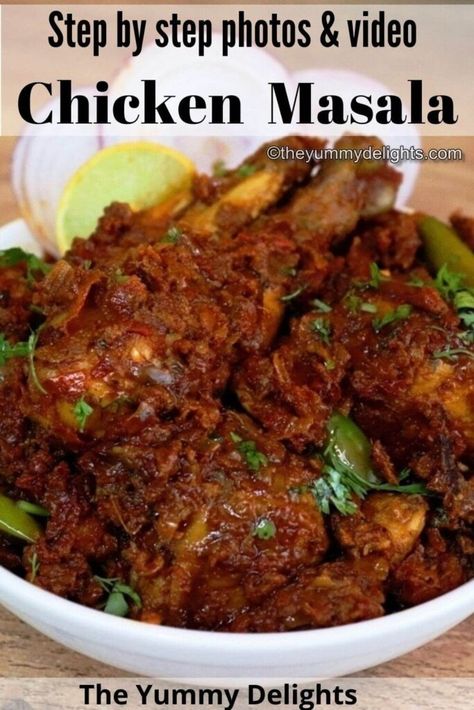 Easy Chicken Masala Recipe, Dahi Chicken Recipe, South Indian Chicken Curry, Indian Chicken Curry Recipe, Chicken Masala Recipe, Chicken Curry Recipe Easy, Indian Chicken Recipes, Easy Indian Recipes, Indian Chicken