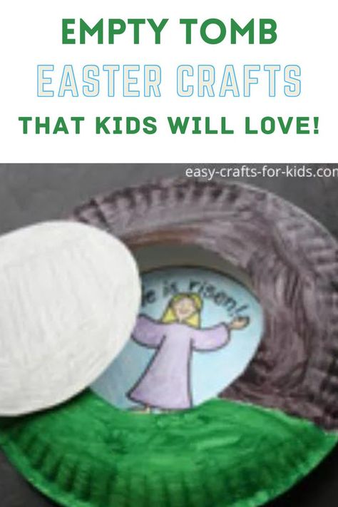 Toddler Easter Sunday School Crafts, Resurrection Sunday School Craft, Empty Tomb Easter Craft, Easter Empty Tomb Craft, Tomb Craft For Easter, Empty Tomb Craft For Kids, Empty Tomb Craft Preschool, Resurrection Crafts For Kids, Easter Tomb Craft