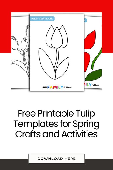 Download free Printable Tulip Templates to bring some springtime cheer into your crafts! Ideal for art projects, classroom activities, or seasonal decorations, these templates are easy to print and use. Explore more creative resources like #LeafTemplates, #HalloweenTemplates, #PumpkinTemplates, and #AdultColoringBooks for additional spring-inspired activities and crafts! Fun Printables For Kids, Halloween Templates, Fun Printables, Seasonal Decorations, Educational Worksheets, Pdf Templates, Rainy Season, Spring Inspiration, Spring Crafts