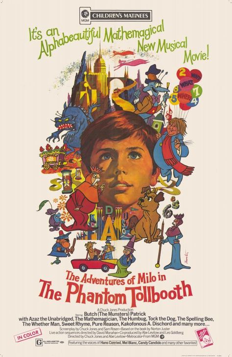 The Phantom Tollbooth 11x17 Movie Poster (1969) Phantom Tollbooth, The Phantom Tollbooth, Hulk Character, Old Movie Poster, Chuck Jones, Old Movie, Character Types, Adventure Novels, Turner Classic Movies