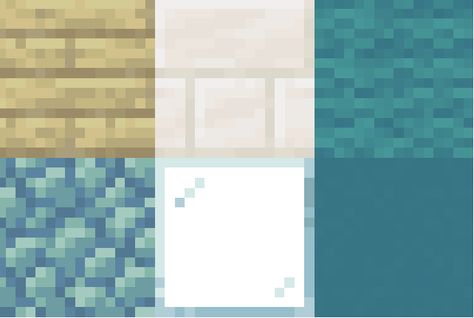 Minecraft Block Palette Yellow, Minecraft Color Palette Prismarine, Blue Block Pallet Minecraft, Block Palate Minecraft, Blue Minecraft Palette, Minecraft Blue Color Palette, Spruce Wood Color Pallet Minecraft, Minecraft Block Platte, Minecraft Block Pallet Ideas