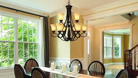 [Buyers Guide] - Dining Chandelier 5 Amazing Tips - LampsUSA Bronze Kitchen, Tiered Chandelier, Dining Chandelier, Golden Lighting, Rustic Kitchen Design, Rectangle Chandelier, Bronze Chandelier, Candle Style Chandelier, Kitchen Island Pendants