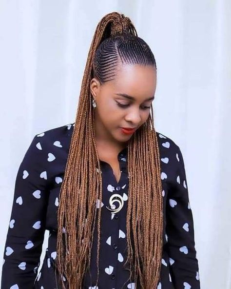 Pencil Lines Braids Styles, Ghanian Lines Hairstyles Latest, Ghanian Lines, Conrows Lines, African Cornrows, Conrows Lines And Braids, Fringe Braids, Lines Hairstyles, Braids Trending