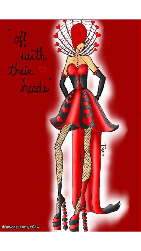 Fashion illustration by: Marley Kae Grealis queen of hearts design disney themed alice in wonderland fashion sketches drawings tutorials Alice In Wonderland Fashion, Wonderland Fashion, Carnival Fashion, Alice In Wonderland Drawings, Drawings Tutorials, Fashion Illustration Tutorial, Illustration Tutorial, Alice In Wonderland Costume, Disney Inspired Fashion