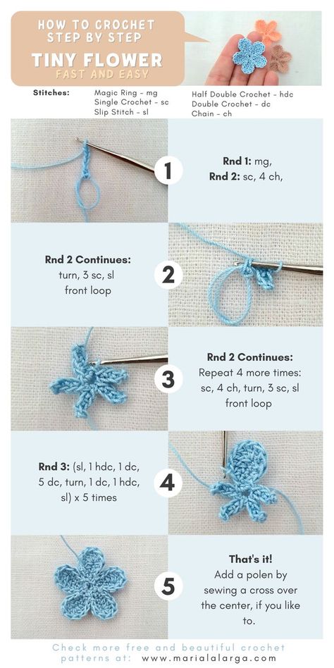 Fast Crochet, Delicate Crochet, Crochet Stitches Guide, Crochet Flowers Free Pattern, Crochet Jewelry Patterns, Crochet Earrings Pattern, Crochet Hair Accessories, Pola Amigurumi, Crochet Plant