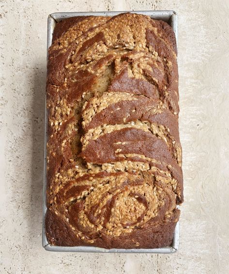 Maple Tahini Swirl Banana Bread Tahini Banana Bread, Eden Eats, Tahini Recipe, Make Banana Bread, Cooked Veggies, Incredible Recipes, Food Test, Baking Sweets, Kid Friendly Meals