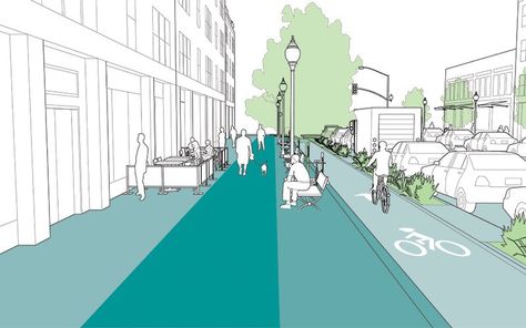 Sidewalk zoning explained and illustrated in the NATCO Urban Street Design Guide. Click image for source. For more on complete streets visit http://slowottawa.ca/propel-yourself/ Urban Street Design, Villa Architecture, Streetscape Design, Engineering Drawing, Urban Design Diagram, Urban Analysis, Urban Design Graphics, Urban Design Plan, Plans Architecture