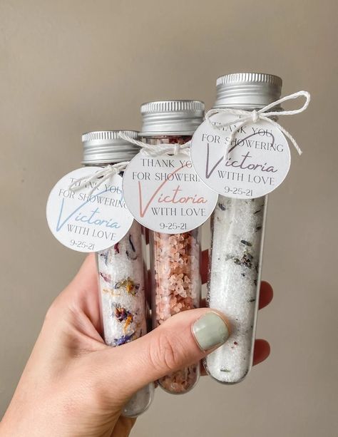 Bridal Shower Favors Bath Soaks, Bath Salt Bridal Shower Favor, Epsom Salt Party Favors, Bath Salt Shower Favors, From My Shower To Yours Thank You, Bridal Shower Bath Salt Favors, Bath Salts Favors, Thank You Gifts Baby Shower, Bath Salt Party Favors