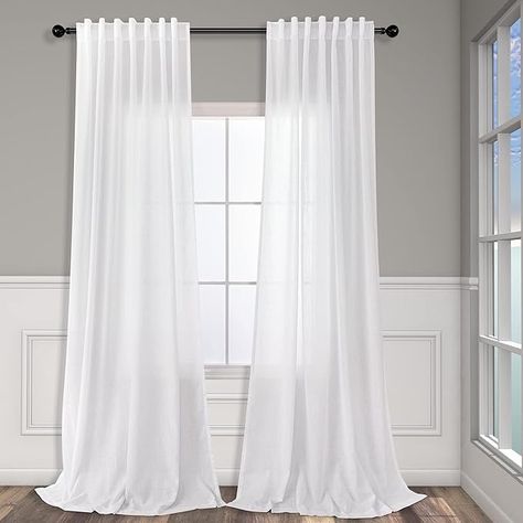 High Ceiling Curtains, Floor Curtains, Living Room Bay Window, Extra Long Curtains, White Linen Curtains, Sliding Glass Doors Patio, Sheer Linen Curtains, Wide Curtains, Ceiling Curtains