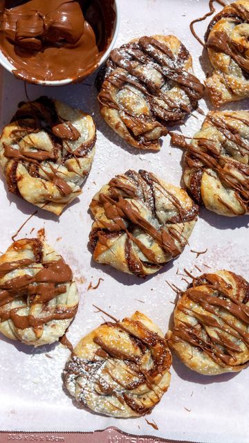 Nutella Twists, Nutella Pastry, Puffed Pastry, Puff Pastry Sheets, Pastry Sheets, Brunch Ideas, Egg Wash, 3 Ingredient, Puff Pastry