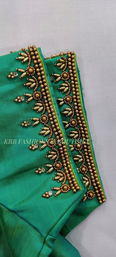 Aari Wrk Blouse Simple Design, Blouse Hand Aari Work Designs, Aari Work Designs Pattern For Kurti, Blouse Simple Hand Work Designs, Ariwork Blouse Designs Simple, Simple Aari Neck Designs For Blouses, Simple Aari Back Neck Design, Aari Simple Neck Design, Arri Work Blouse Designs Latest Simple