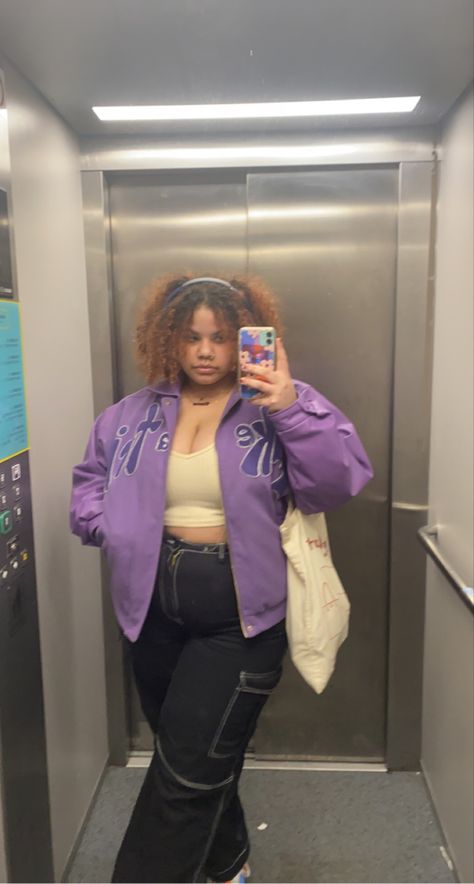 Purple Plus Size Outfits, Purple Outfit Aesthetic, Aesthetic Plus Size, Minimal Style Outfits, Bold Outfits, Pretty Clothing, Purple Outfit, Feminine Outfits, Colorful Outfits