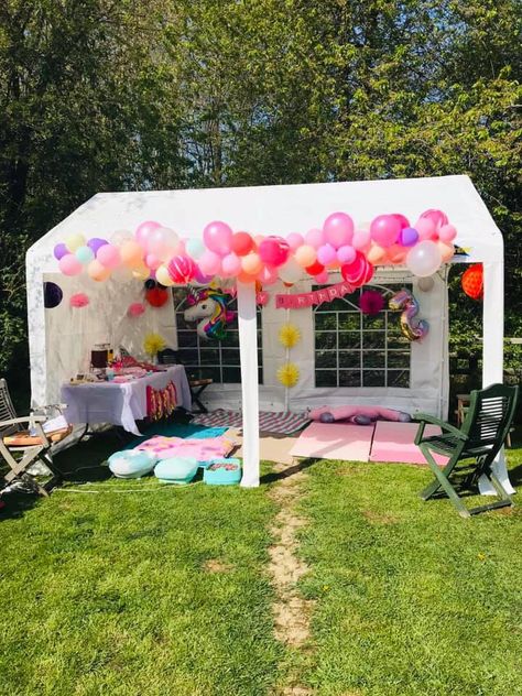 Princess Pamper Party Ideas, Princess Pamper Party, Outdoor Princess Party, Melanin Party, Kids Pamper Party, Kids Spa Party, Girls Slumber Party, Roblox Party, Backyard Birthday Parties