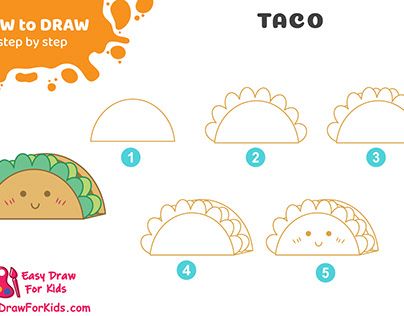 Check out new work on my @Behance profile: "Taco Drawing" http://be.net/gallery/196162567/Taco-Drawing Taco Drawing, Draw Food, Art Walls, Food Drawing, Simple Doodles, Easy Kids, Drawing For Kids, Working On Myself, Easy Drawings