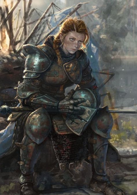 #wattpad #fantasa I thought that this might be a fun story to right, there won't be any requests for this one but maybe on another one. I haven't seen this type if story done before and thought I would write it. I had a lot of fun creating these Ocs. I hope you guys like it! Woman In Armor, Female Armor, Heroic Fantasy, Female Knight, Dungeons And Dragons Characters, Fantasy Armor, Fantasy Warrior, Arte Fantasy, Fantasy Rpg