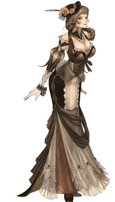 Concept Art by Maggi | Cuded Female Wizard, Moda Steampunk, Arte Steampunk, Steampunk Women, Style Steampunk, Victorian Steampunk, Concept Art Character, Retro Mode, Steampunk Art