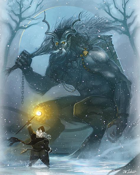 Norse Mythology Tattoo, Monster Legends, Creepy Christmas, Dragon Rpg, Dark Christmas, Spiritual Artwork, Creepy Clown, Fairy Tale Characters, St Nick