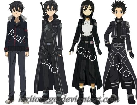 kirigaya_kazuto_characters_by_kiritoxggo Skyrim Outfits, Kirito Alo, Alfheim Online, Skyrim Mod, Sao Ggo, Sao Characters, Kirito Kirigaya, Sao Anime, Kawaii Chan