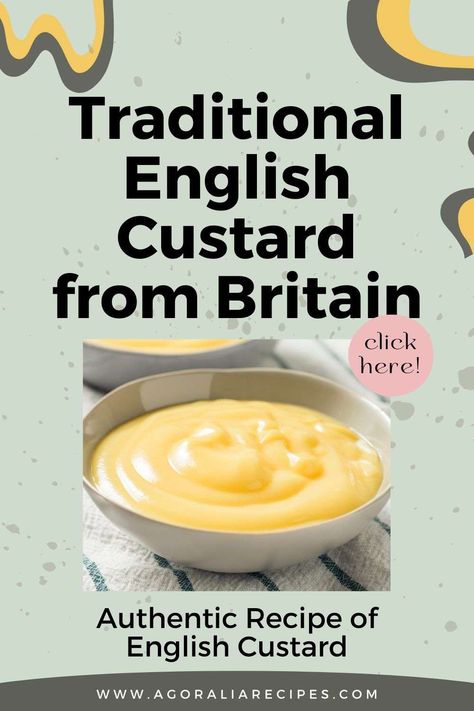 Indulge in the original British sauce – English Homemade Custard! 🍮🇬🇧 A staple in British Cuisine, this sweet pouring sauce is the perfect companion for winter desserts. Carefully crafted with sweetened milk, egg yolk, and vanilla, it dates back to the 14th century, adapted from the French custard cream. Take care as it's sensitive to temperature; cook with precision for a delectable, smooth treat. ❤️✨ #EnglishCustard #DessertSauce #BritishDelights Pouring Custard Recipe, Duck Egg Custard, English Custard Recipe, British Custard, English Custard, Baked Egg Custard, England Recipes, English Pudding, Egg Custard Recipes